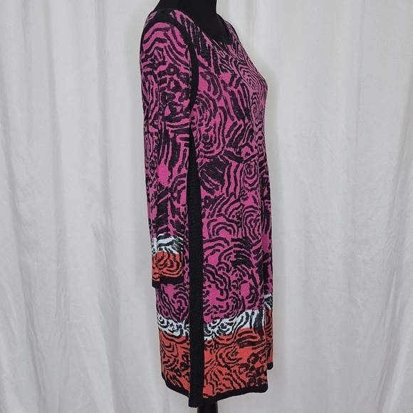 Nic + Zoe Abstract Animal Print Sweater Dress - Size M - Picture 5 of 12